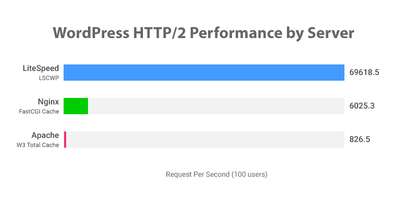 The picture shows the performance of our LiteSpeed server in comparision to other servers. LiteSpeed server is the clear winner.
